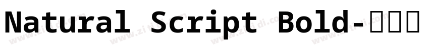 Natural Script Bold字体转换